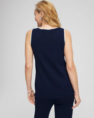 Chico's Collections Travelers™ Tipped Sweater Shell Tank