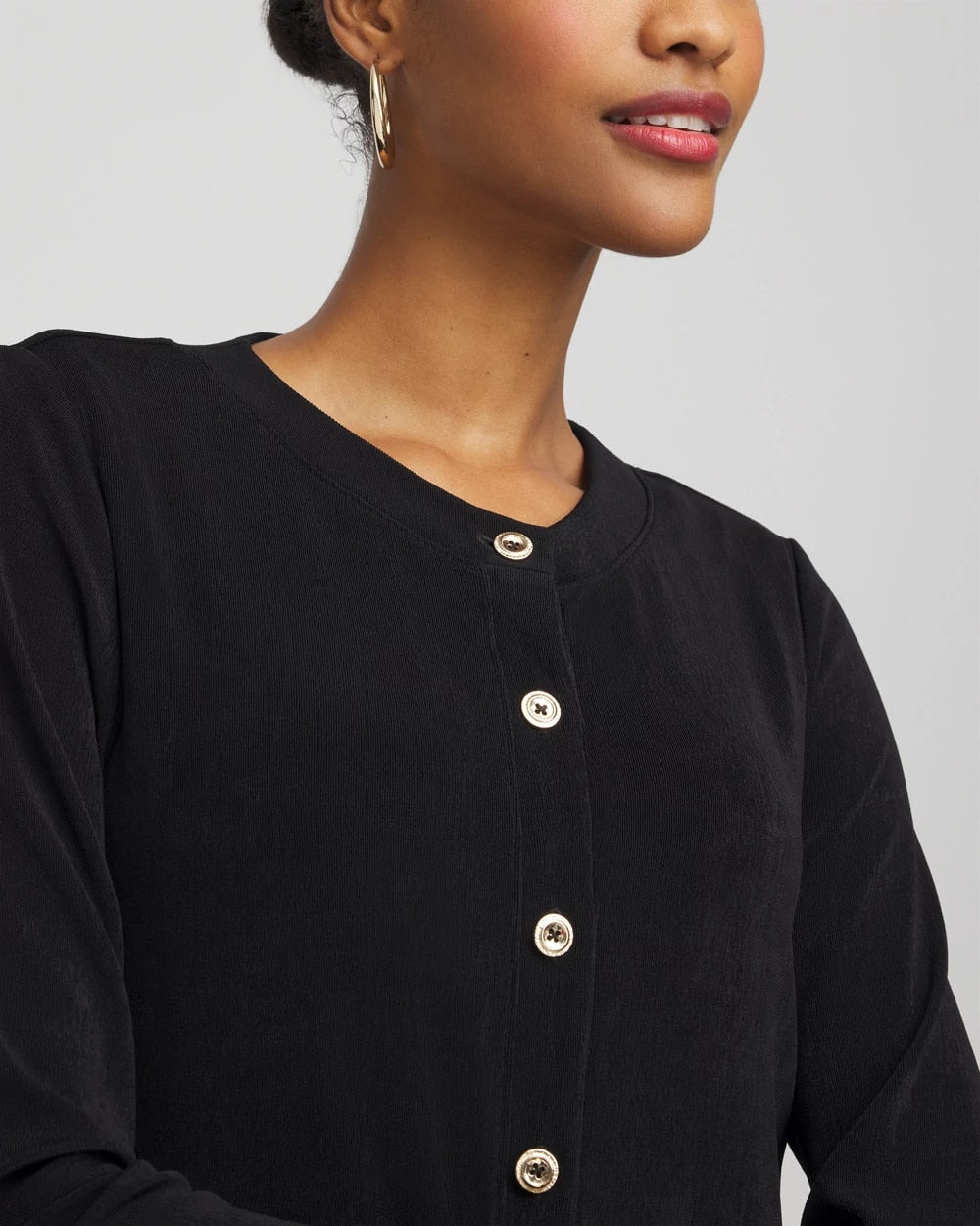 Chico's Collections Travelers™ Collection Scoopneck Shirt Jacket