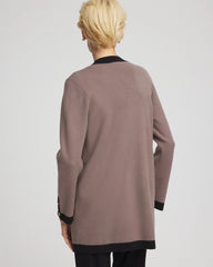 Chico's Collections Travelers™ Tipped Button-Down Cardigan