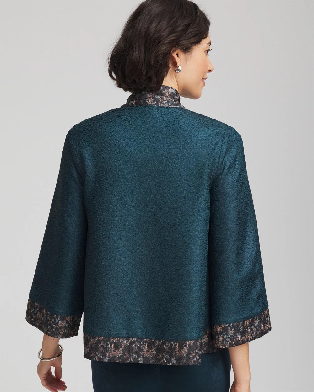 Chico's Collections Travelers™ Collection Crystal Crushed Reversible Jacket