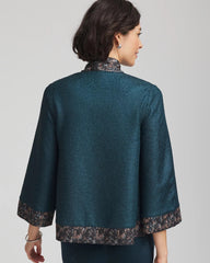 Chico's Collections Travelers™ Collection Crystal Crushed Reversible Jacket