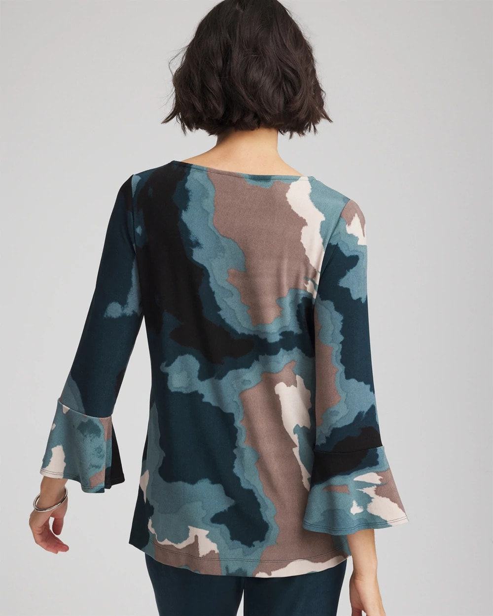 Chico's Collections Travelers™ Crystal Flounce Sleeve Tunic