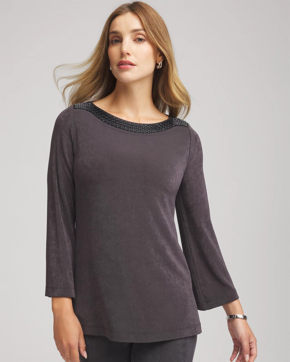 Chico's Collections Travelers™ Koia Pearl Beaded Tunic