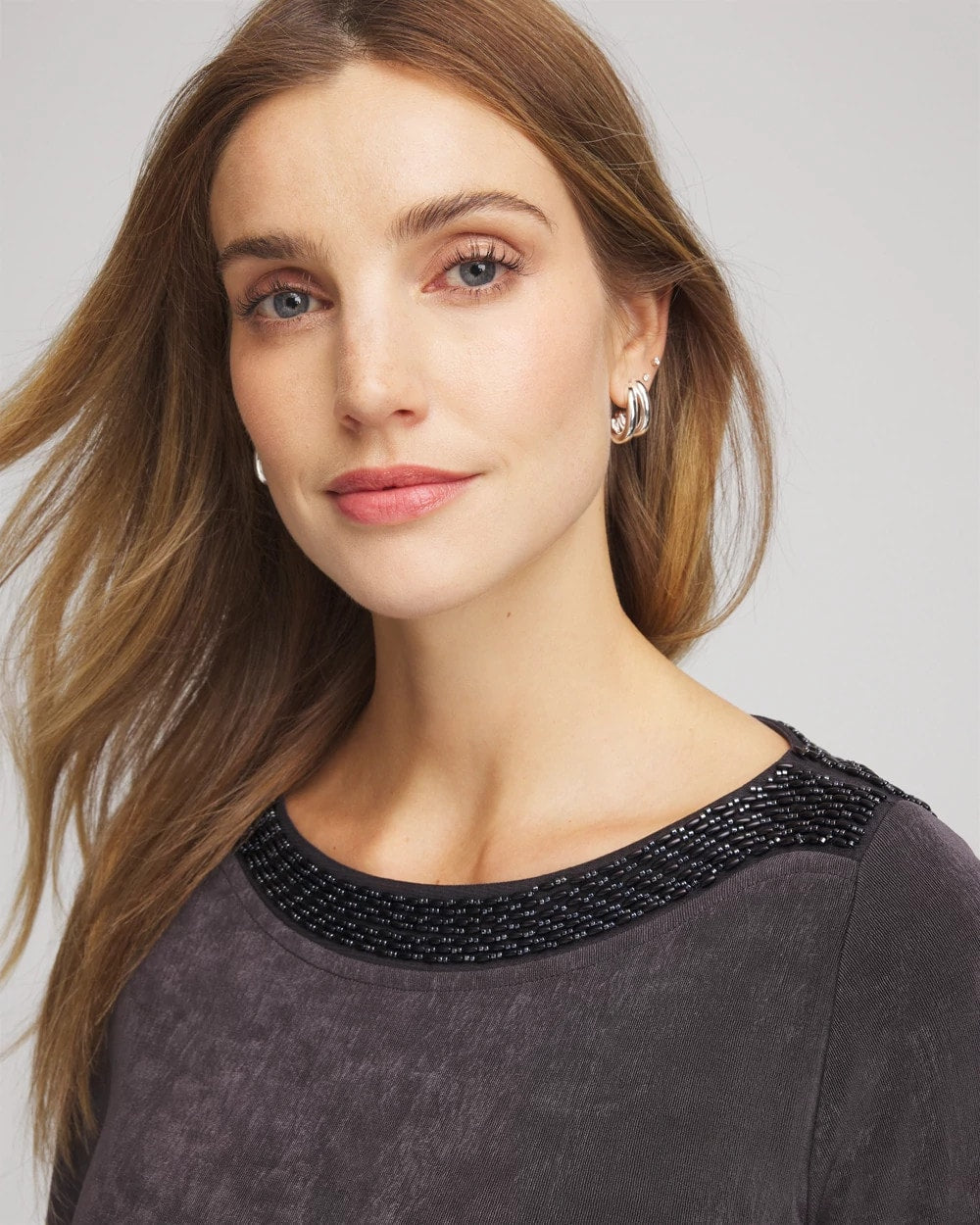 Chico's Collections Travelers™ Koia Pearl Beaded Tunic