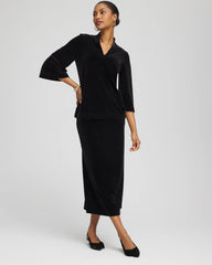Chico's Collections Travelers™ Velvet V-Neck Kimono Sleeve Top