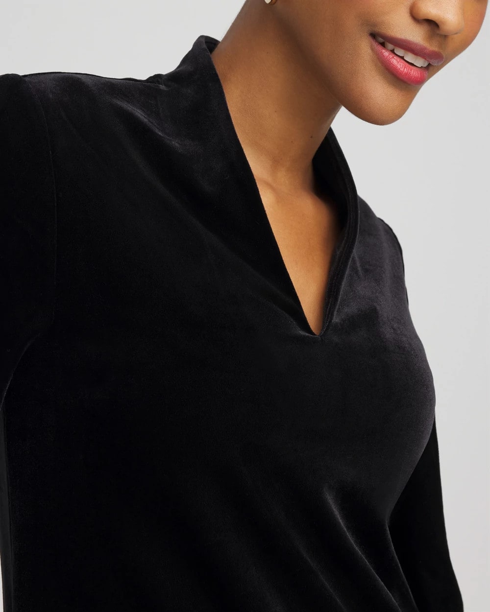 Chico's Collections Travelers™ Velvet V-Neck Kimono Sleeve Top