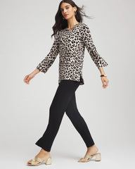Chico's Collections Travelers™ Animal-Print Lattice Top