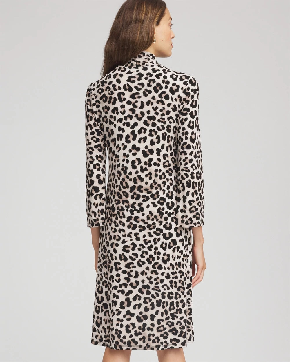 Chico's Collections Travelers™ Animal-Print Mockneck Midi Dress