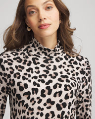 Chico's Collections Travelers™ Animal-Print Mockneck Midi Dress