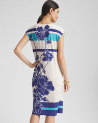Chico's Collections Travelers™ Wildflower Cap-Sleeved Column Dress