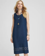 Chico's Collections Travelers™ Sleeveless Crushed Cutout-Hem Dress