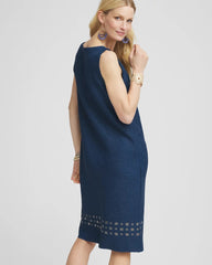 Chico's Collections Travelers™ Sleeveless Crushed Cutout-Hem Dress