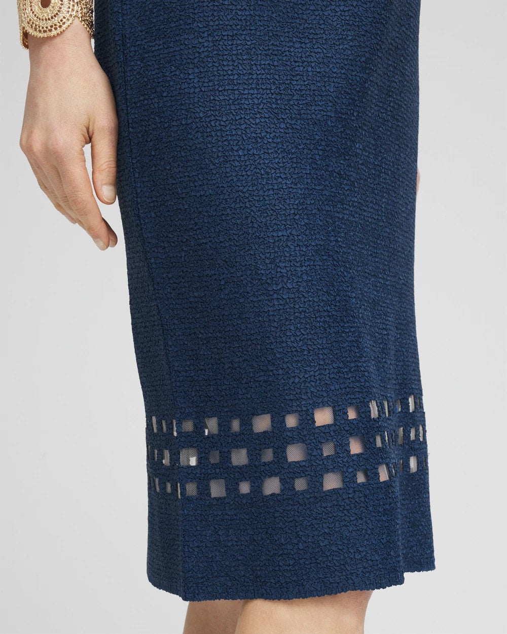 Chico's Collections Travelers™ Sleeveless Crushed Cutout-Hem Dress
