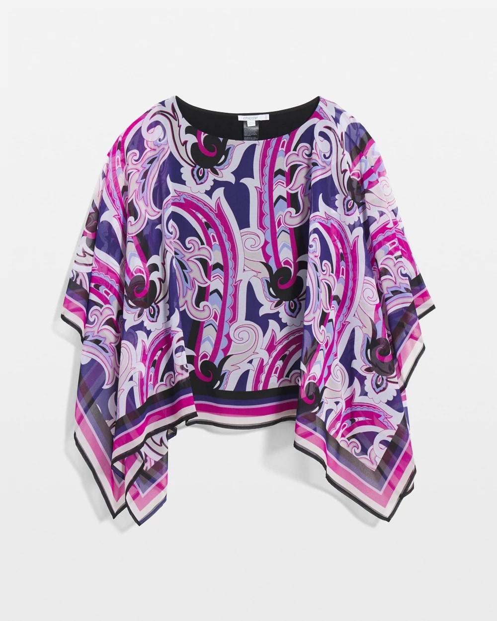 Chico's Collections Travelers™ Paisley Chiffon Layered Top