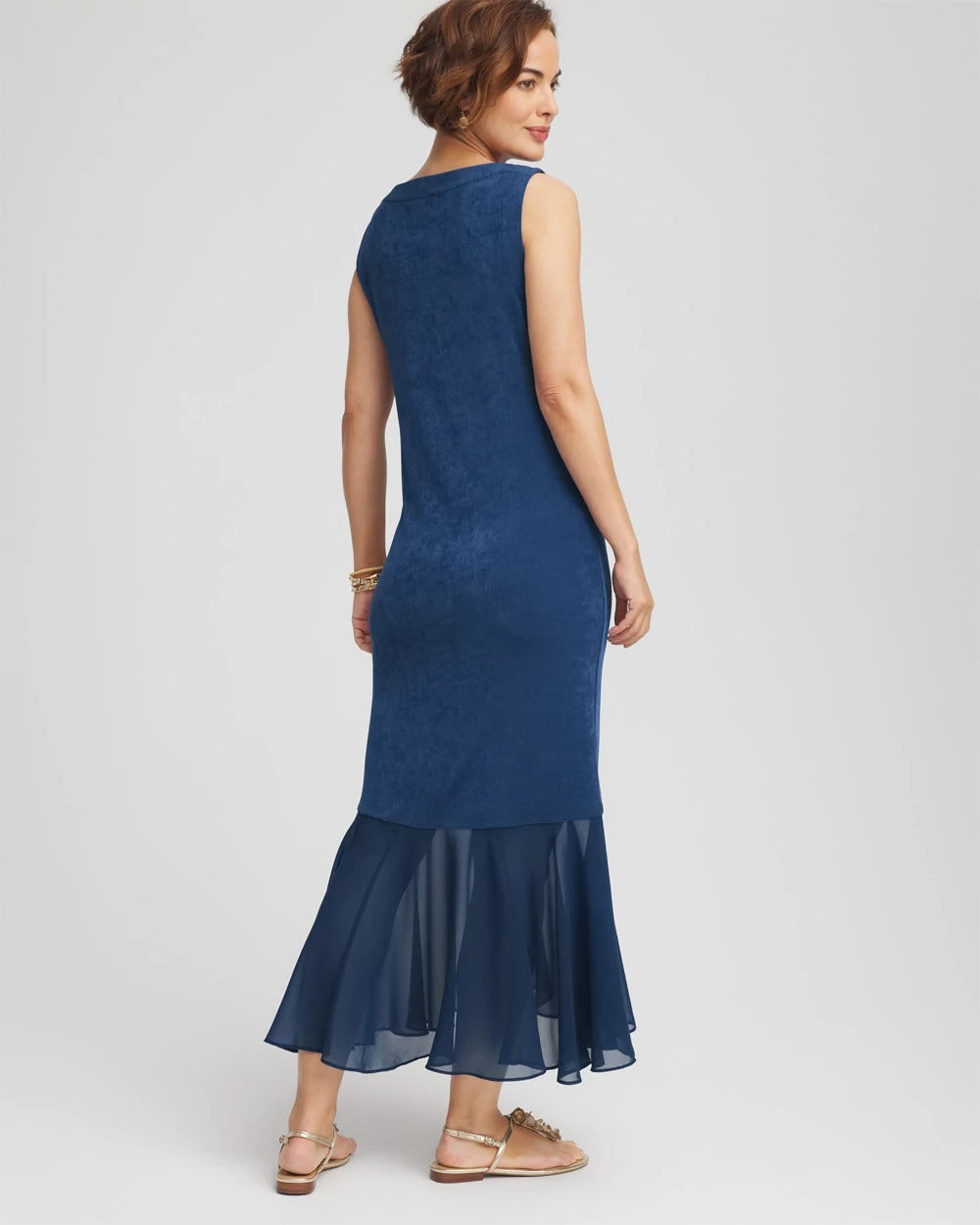 Chico's Collections Travelers™ Petite Chiffon Hem Dress