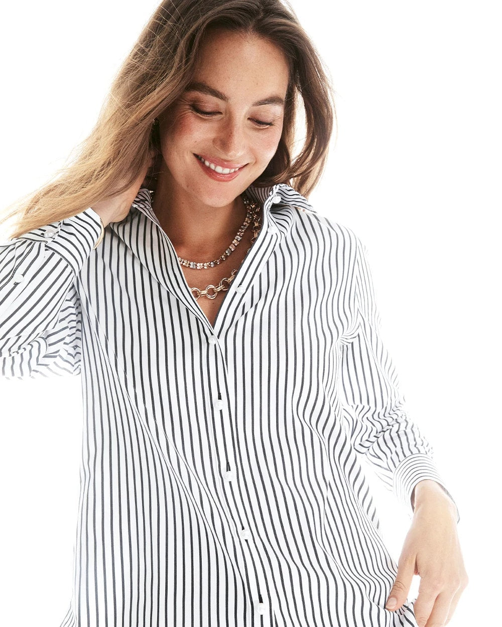 Chico's Collections No Iron™ Lurex Striped Shirt