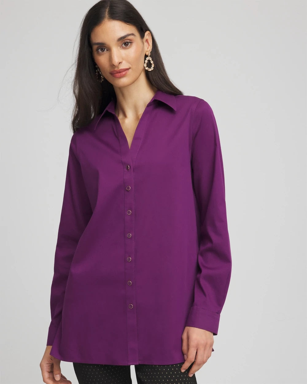 Chico's Collections No Iron™ Novelty Button Tunic