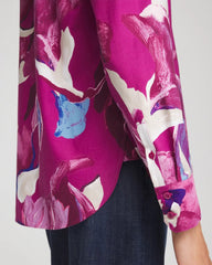 Chico's Collections No Iron™ Floral-Paint-Print Shirt