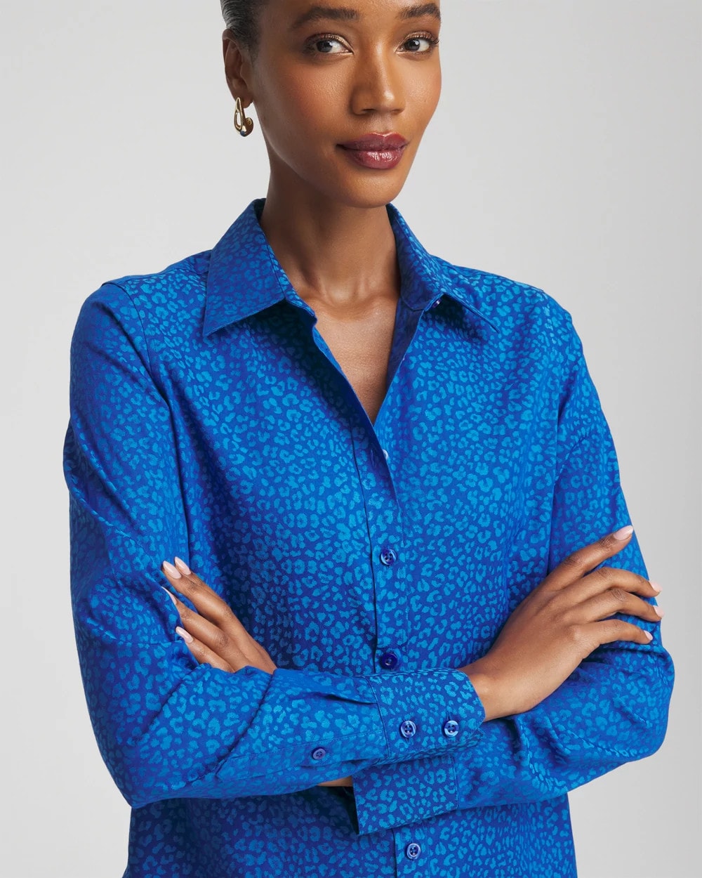 Chico's Collections No Iron™ Jacquard Animal Motif Shirt