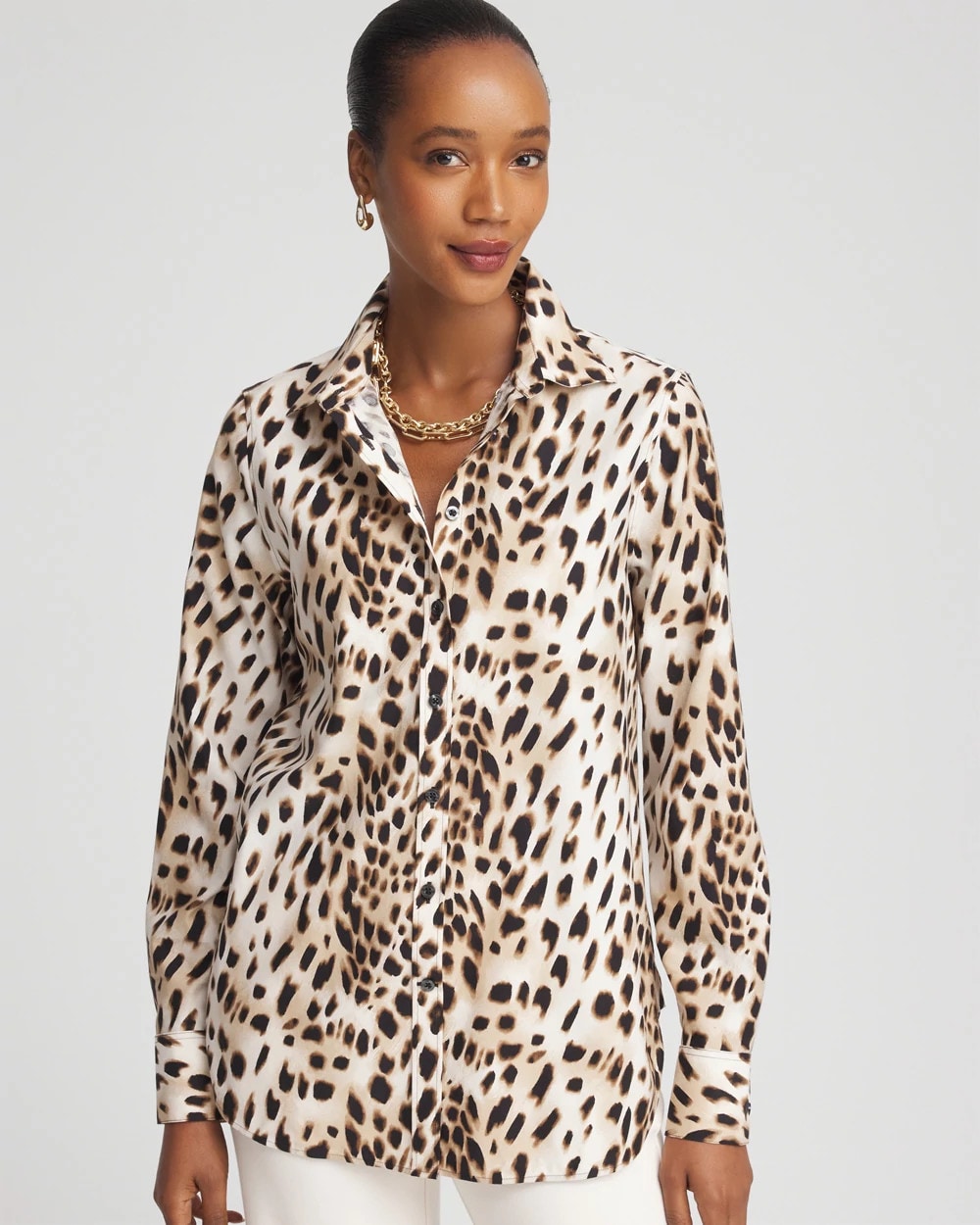 Chico's Collections No Iron™ Animal Print Shirt