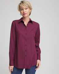 Chico's Collections No Iron™ Jacquard Chianti Animal-Motif Shirt