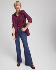 Chico's Collections No Iron™ Jacquard Chianti Animal-Motif Shirt