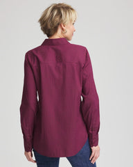 Chico's Collections No Iron™ Jacquard Chianti Animal-Motif Shirt