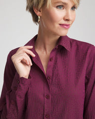 Chico's Collections No Iron™ Jacquard Chianti Animal-Motif Shirt