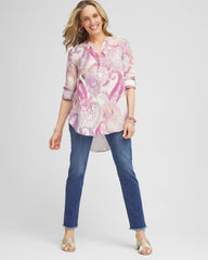 Chico's Collections No Iron™ Multi Paisley Linen Tunic