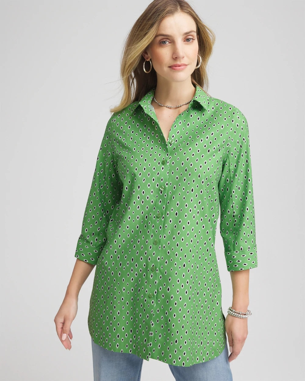 Chico's Collections No Iron™ Geo-Print Tunic