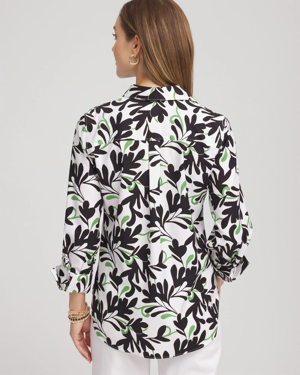Chico's Collections No Iron™ Abstract Floral Shirt