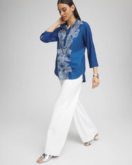Chico's Collections No Iron™ Paisley Buttonback Tunic