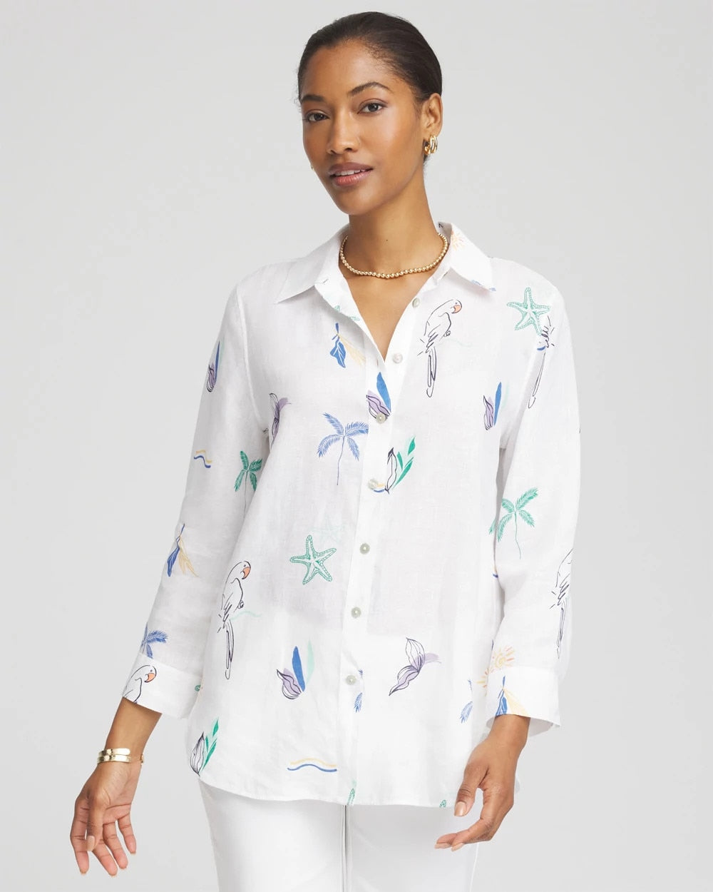 Chico's Collections No Iron™ Island Linen Shirt