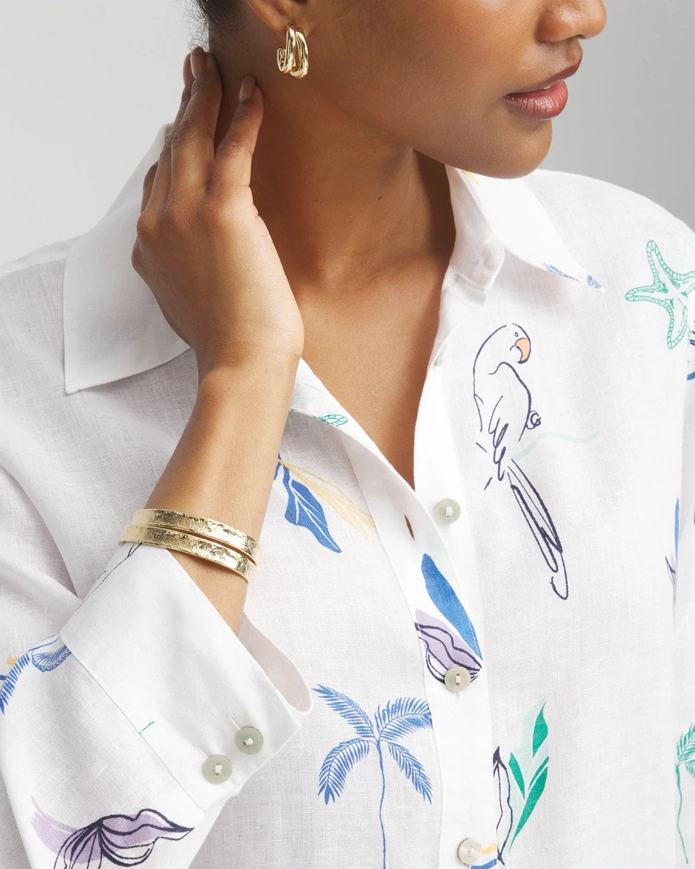 Chico's Collections No Iron™ Island Linen Shirt