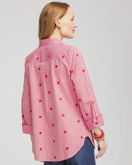 Chico's Collections No Iron™ Stars & Stripes  Sateen Shirt