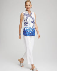 Chico's Collections No Iron™ Palms Sleeveless Sateen Shirt