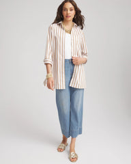 Chico's Collections No Iron™ Neutral Striped Tunic
