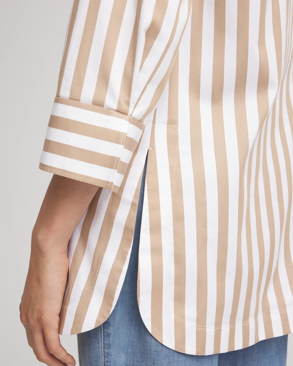 Chico's Collections No Iron™ Neutral Striped Tunic