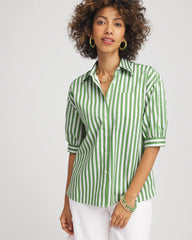 Chico's Collections No Iron™ Short Striped Shirt