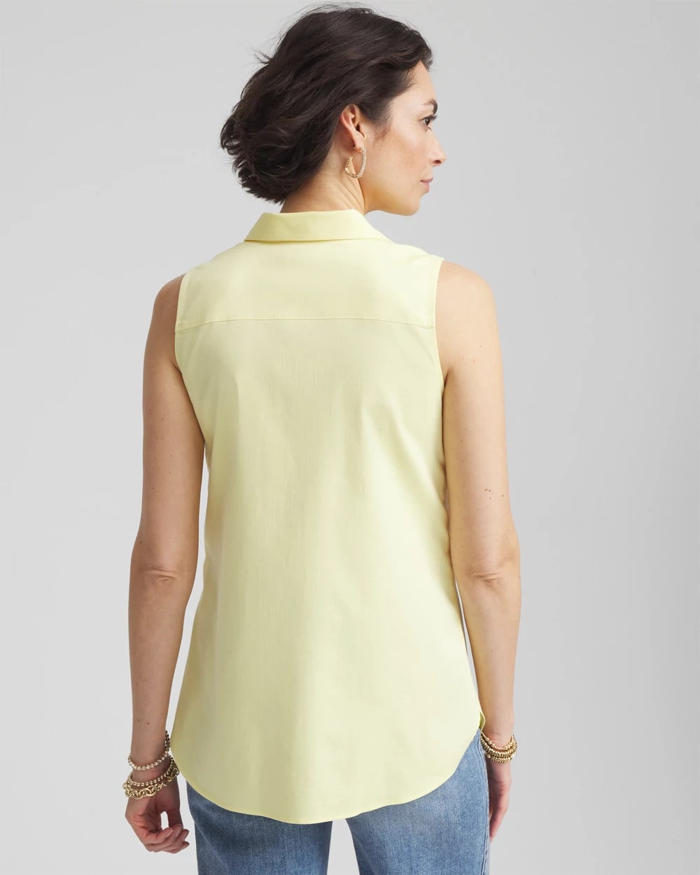 Chico's Collections No Iron™ Sleeveless Sateen Shirt