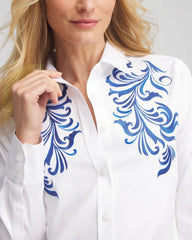 Chico's Collections No Iron™ Wildflower Embroidered Shirt