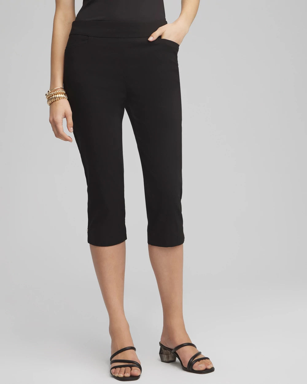 Chico's Collections Brigitte™ Rivet Pull-On Capri Pants