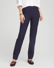 Chico's Collections Shadow Stripe Brigitte™ Slim Pull-On Pants