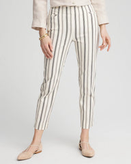 Chico's Collections Brigitte™ Slub Striped Cropped Pants