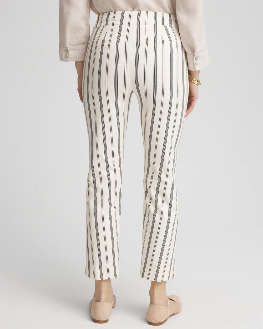 Chico's Collections Brigitte™ Slub Striped Cropped Pants