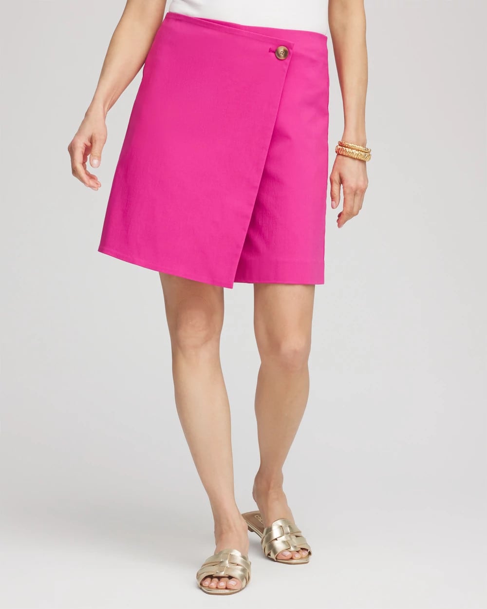 Chico's Collections Brigitte™ Pull-On Asymmetrical Wrap Skort