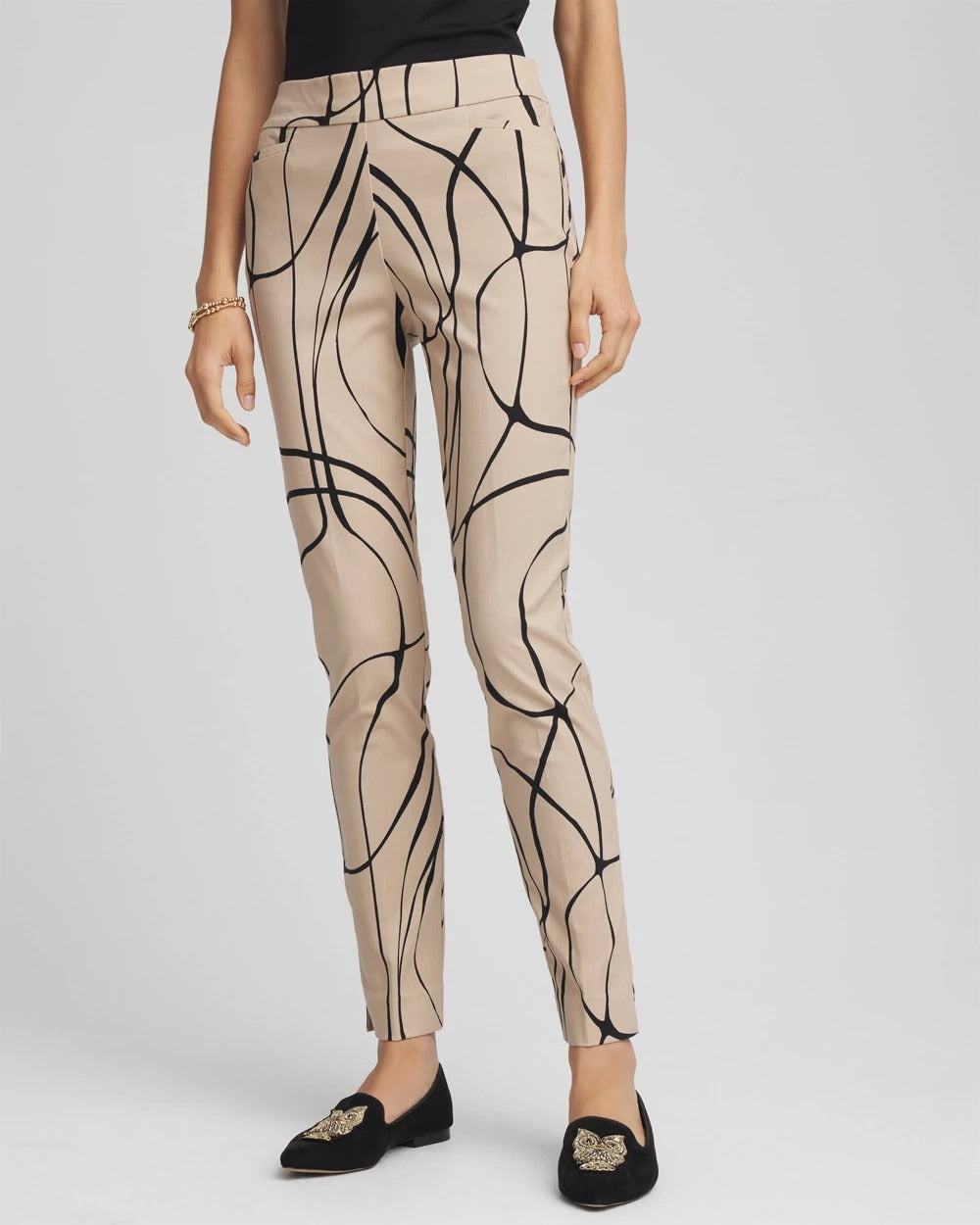 Chico's Collections Brigitte™ Golden Leaf  Slim Ankle Pants