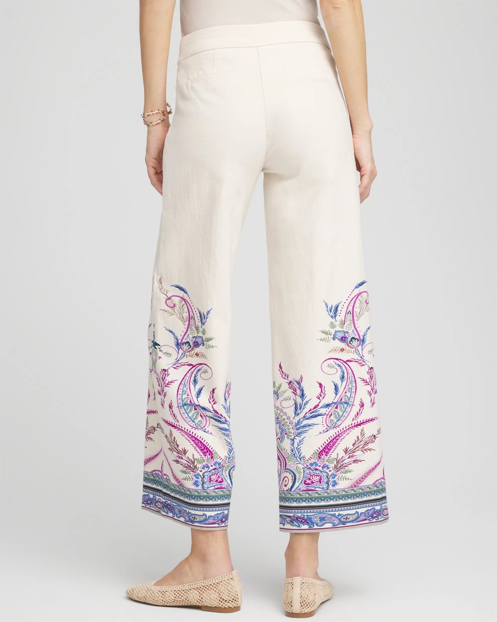 Chico's Collections Brigitte™ Paisley Wide-Leg Cropped Pants