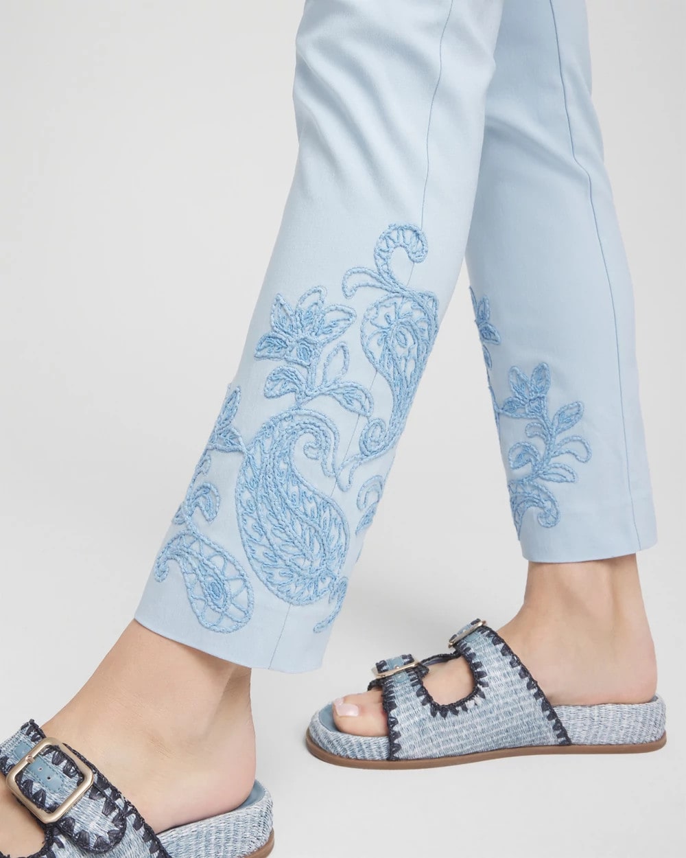Chico's Collections Brigitte™ Embroidered Ankle Pants