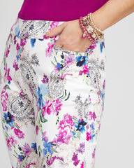 Chico's Collections Brigitte™ Paisley Floral Cropped Pants